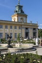 Rose garden in Royal garden of Wilanow palace Royalty Free Stock Photo